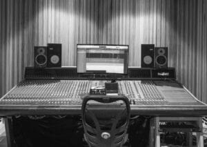 Professional recording studio environment