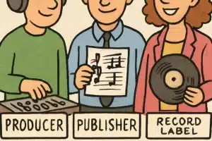 a music producer, publisher and record label together