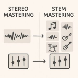 Stereo Mastering vs Stem Mastering Diagram