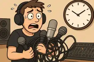 recording studio engineer running out of time
