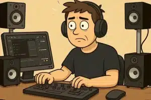 Mixing music in a pro studio
