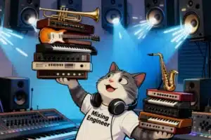 balancing instruments while mixing music
