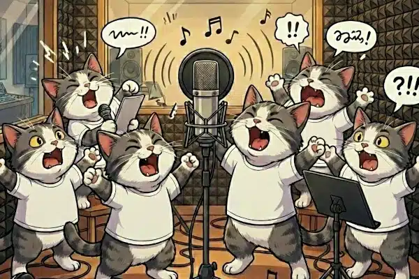 Live recording studio session